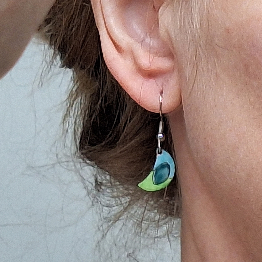 Funky, Dangle | Moon Earrings - Picture 2 of 6